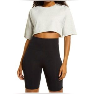 NWT BP cropped sweatshirt grey light heather size small